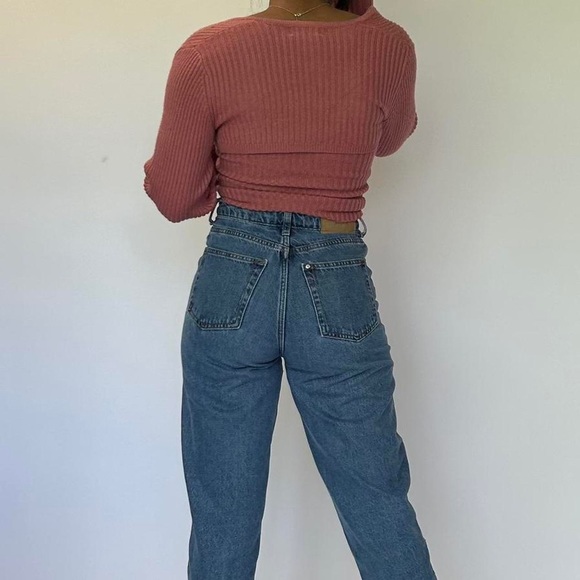 Pink Cropped Knit Two-Piece - Picture 6 of 6